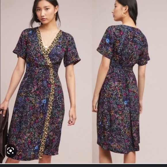 Maeve by Anthropologie floral and leopard dress - Picture 6 of 6